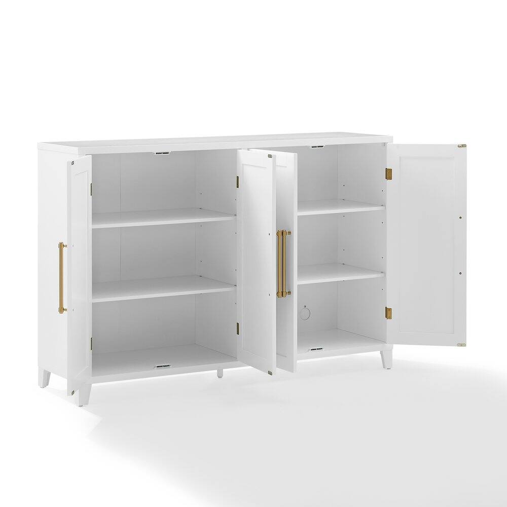 Alt View 2. Crosley Furniture - Roarke Sideboard - White.