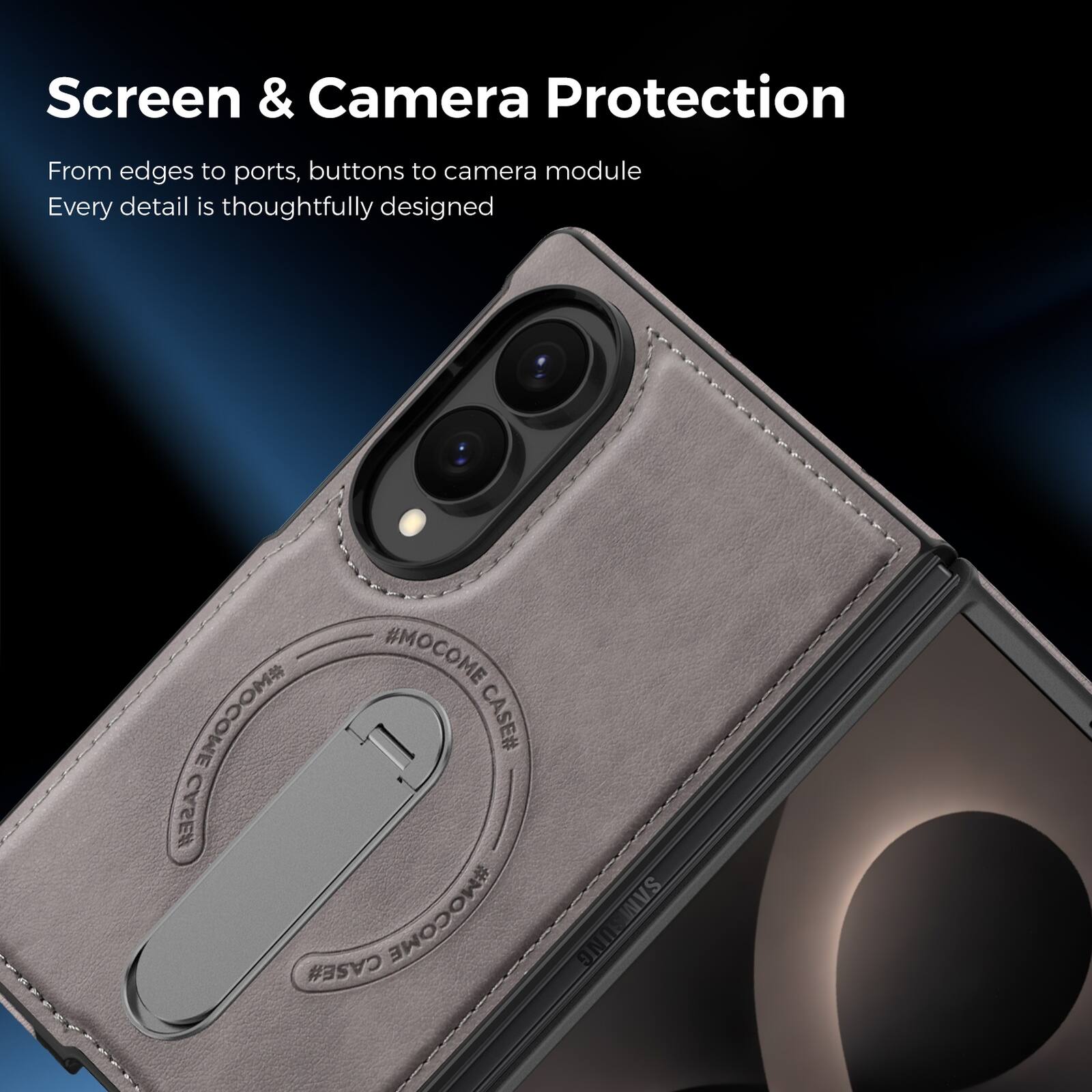Screen & Camera Protection  
From edges to ports, buttons to camera module  
Every detail is thoughtfully designed  

#MOCOME #WOCONE CASE# CASE# CASE# #MOCOME SAMSUNG SAM UNG