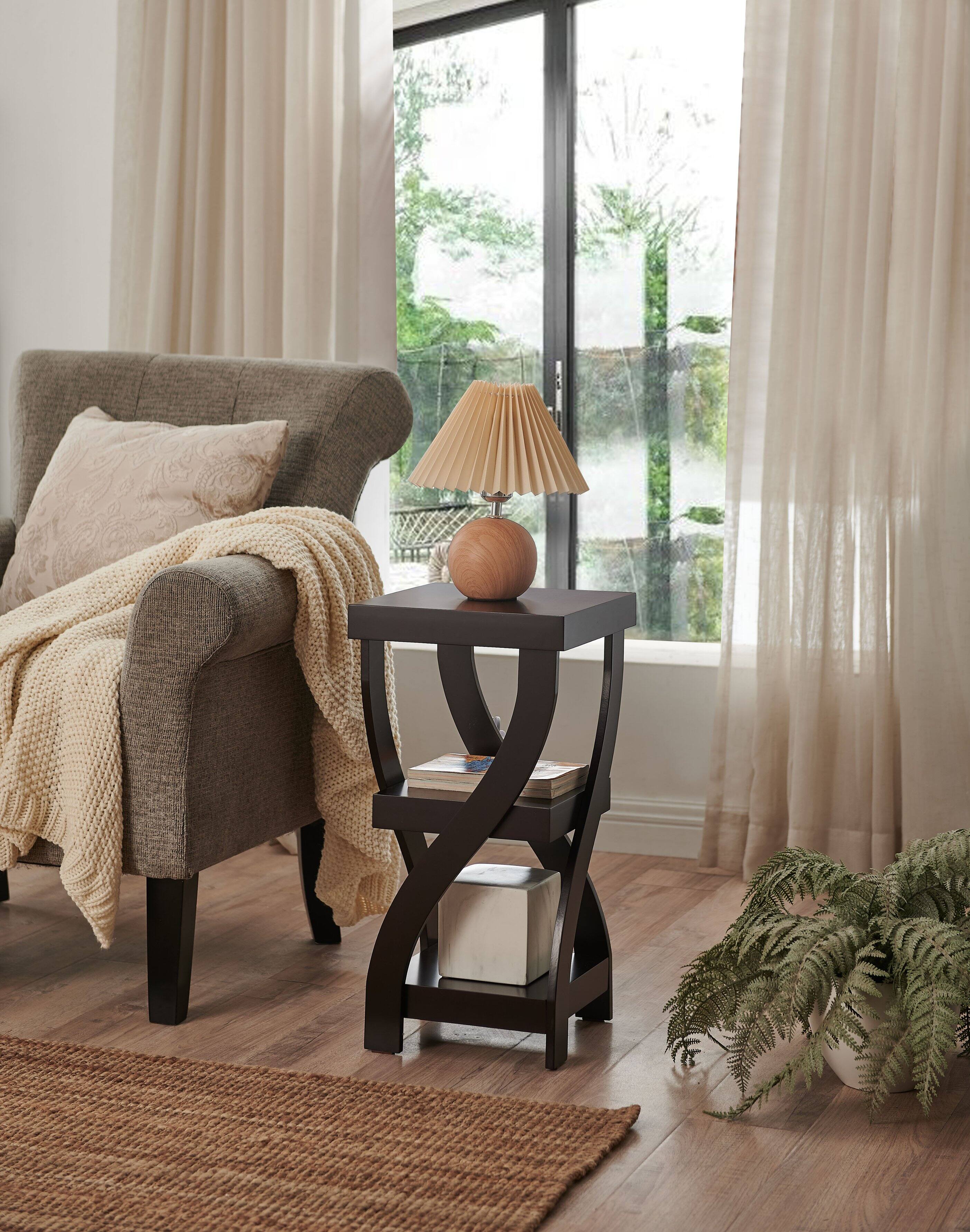 Kings Brand Furniture - 3 Tier End Table - Square End Table - Table for Bedroom - White