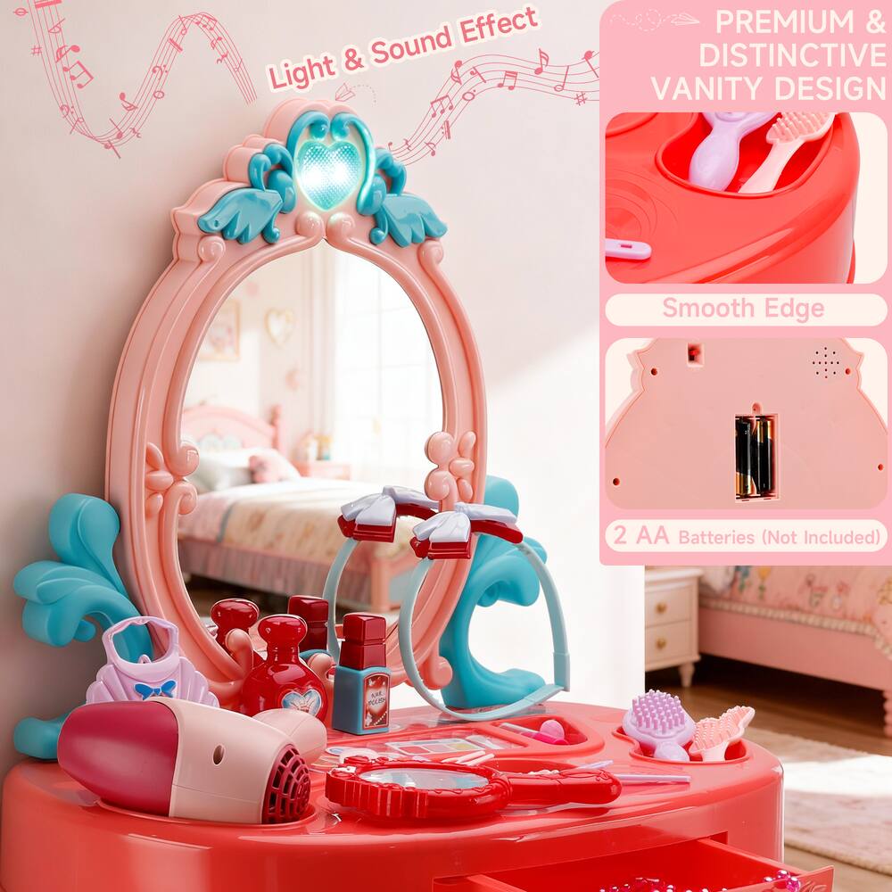 Light & Sound Effect  
PREMIUM & DISTINCTIVE VANITY DESIGN  
Smooth Edge  
2 AA Batteries (Not Included)