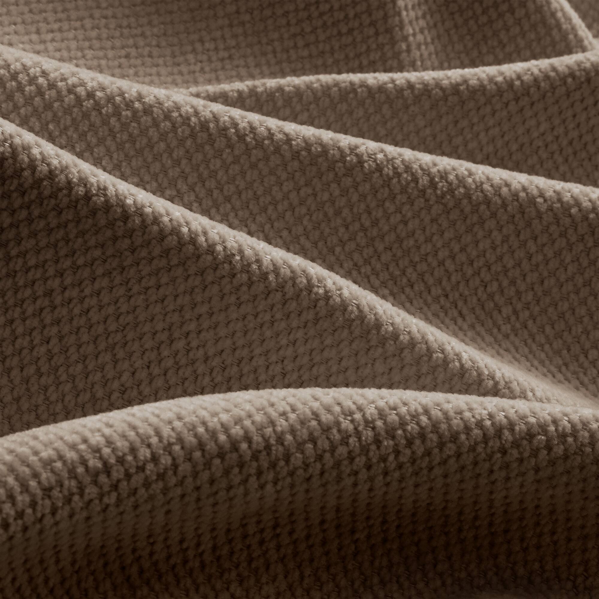 Back. Anysun - L Shape Sectional Couch with Ottoman, Chenille Fabric, High-Density Foam & Curved Armrests for Living Room - Brown.