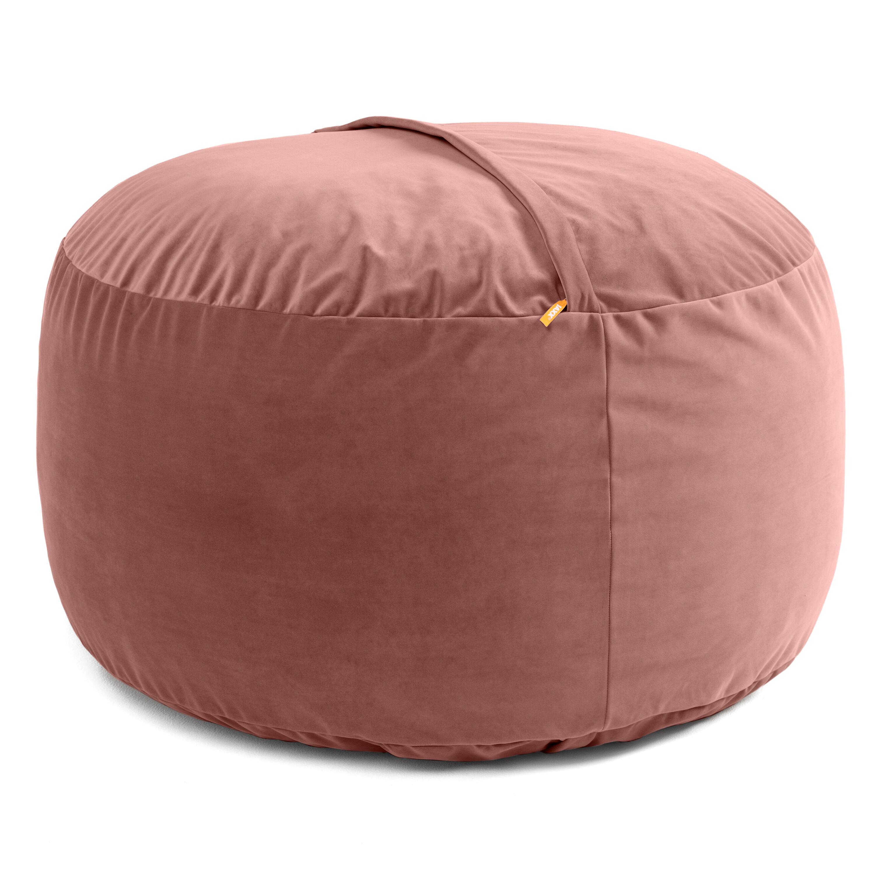 Jaxx - 4 Foot Saxx - Large Round Bean Bag Chair for Adults - Lush Velvet Mauve