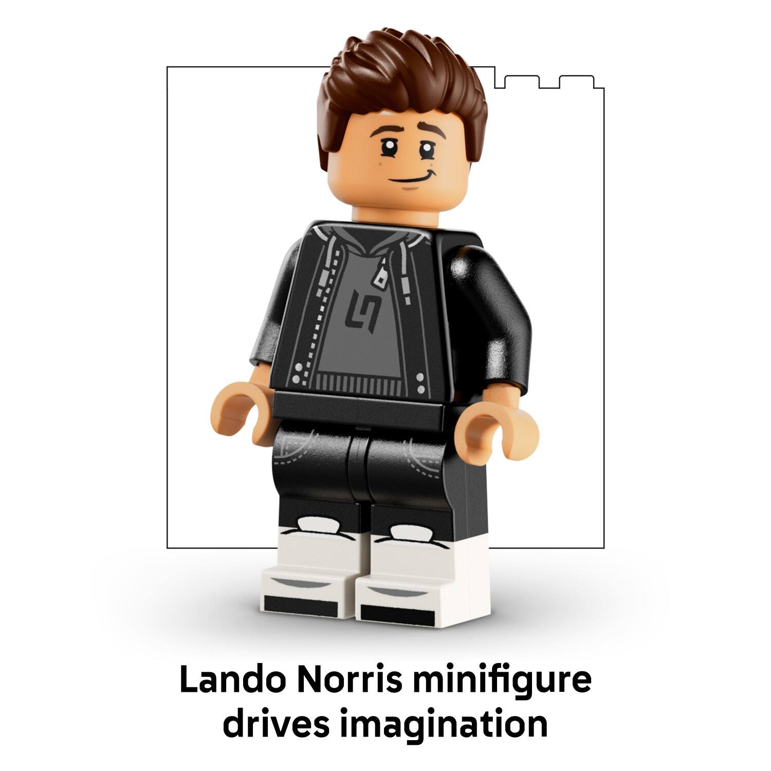 Lando Norris minifigure drives imagination