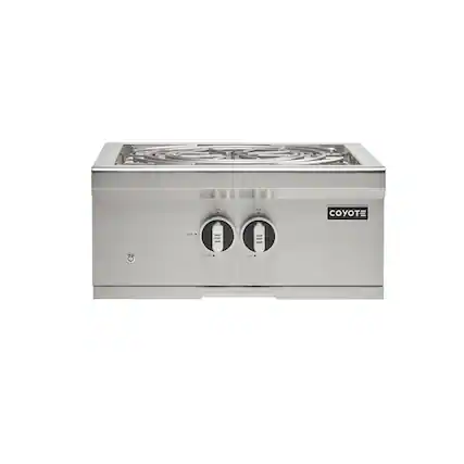 Front. Coyote - Coyote 24" Single Built-In Gas Power Burner (NG) - Stainless Steel.