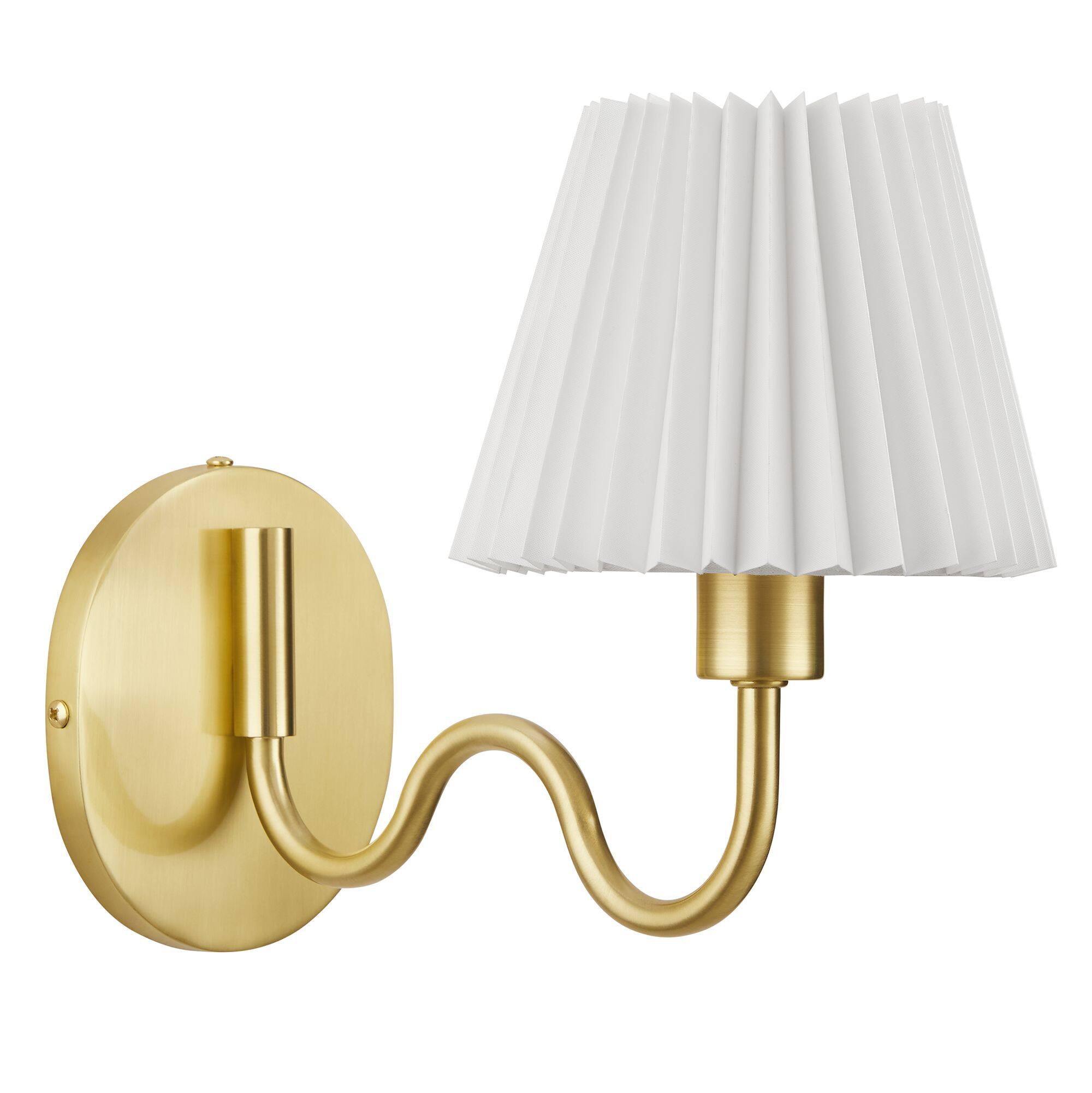 Angle. Modway - Wave Squiggle Arm Wall Sconce by Modway - Brass.