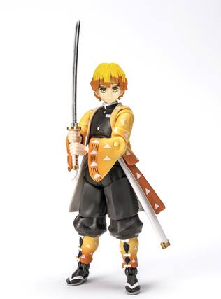 Front. Bandai - Bandai - Demon Slayer - Ultimate Legends HD - Zenitsu Agatsuma Action Figure - COLLECTIBLES - Multicolor.