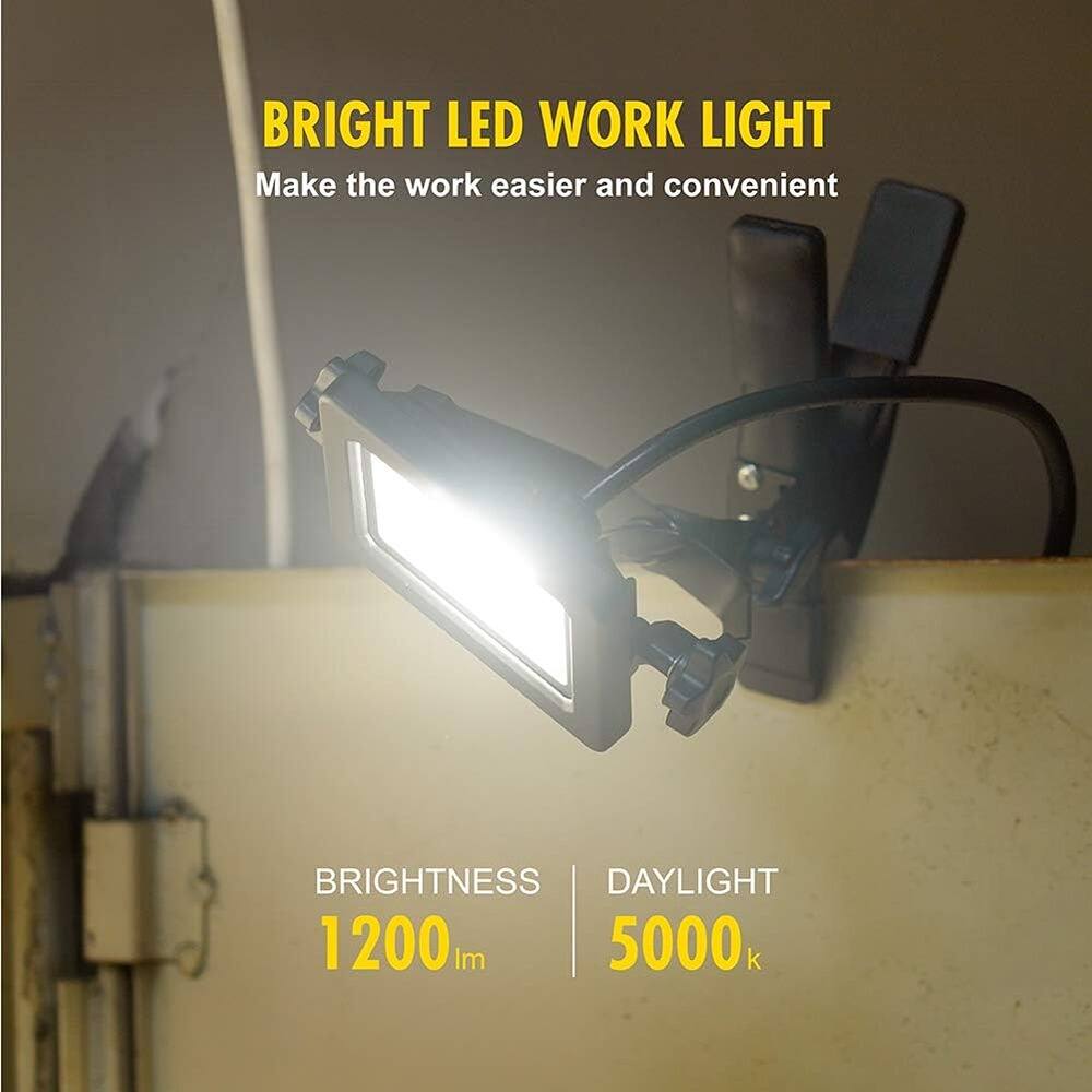 BRIGHT LED WORK LIGHT  
Make the work easier and convenient  

BRIGHTNESS  
1200 lm  

DAYLIGHT  
5000 k