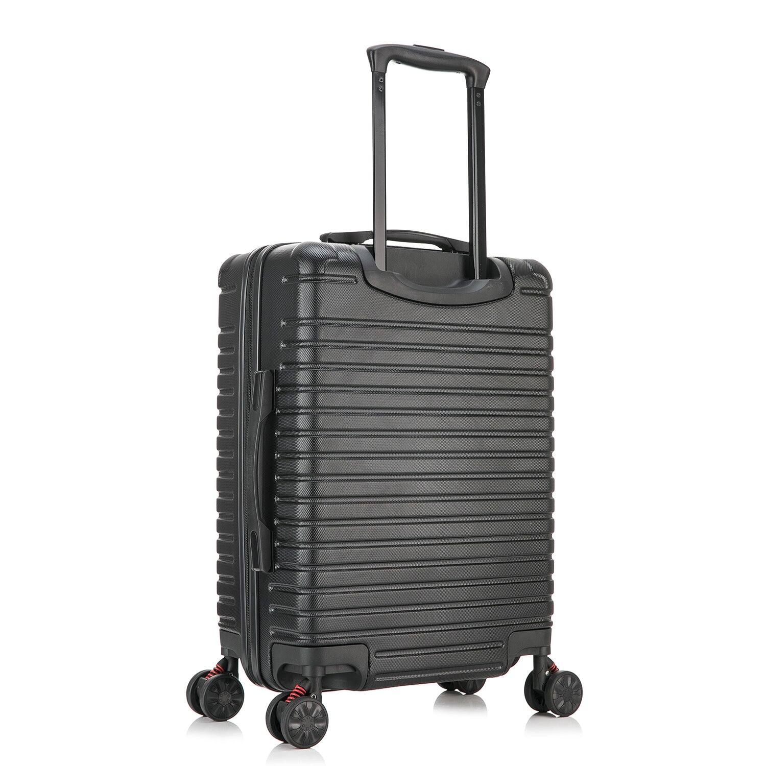Alt View 1. InUSA - Deep lightweight hardside spinner luggage 20" carry-on - BLACK.