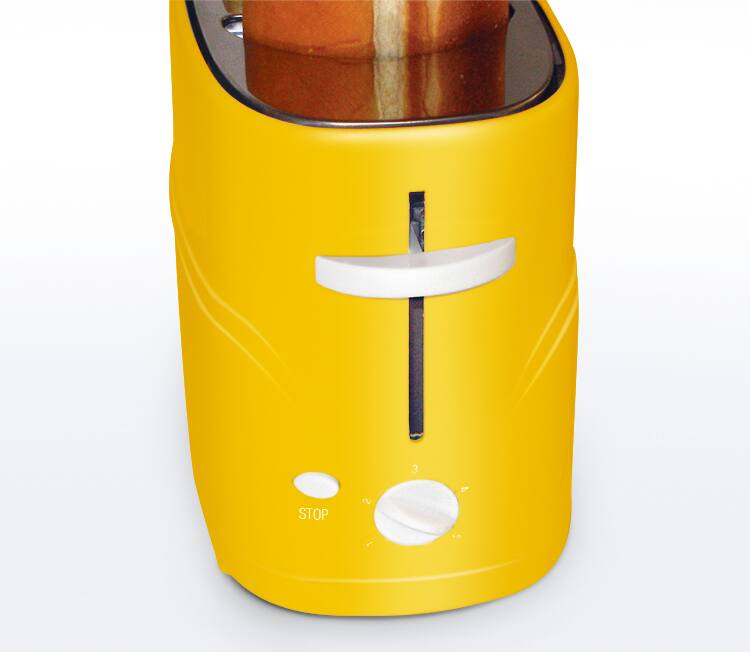 Alt View 1. KRAFT - 2-Slot Hot Dog Toaster - Yellow.