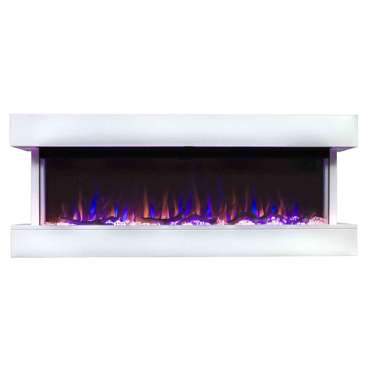 Alt View 1. Touchstone Home Products - 50 in. Wall Mounted Chesmont 3-Sided Smart Electric Fireplace 1500W - White.