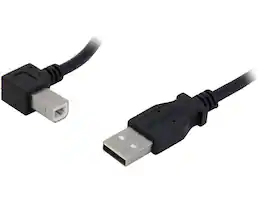 StarTech.com - USBAB2ML Black USB 2.0 A to Left Angle B Cable - M/M