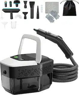 BEHOME - Steam Cleaner, 1.9 Qt Portable Steamer, 15s Heat-Up, 1500W, 58 PSI, for Tile, Grout, Windows