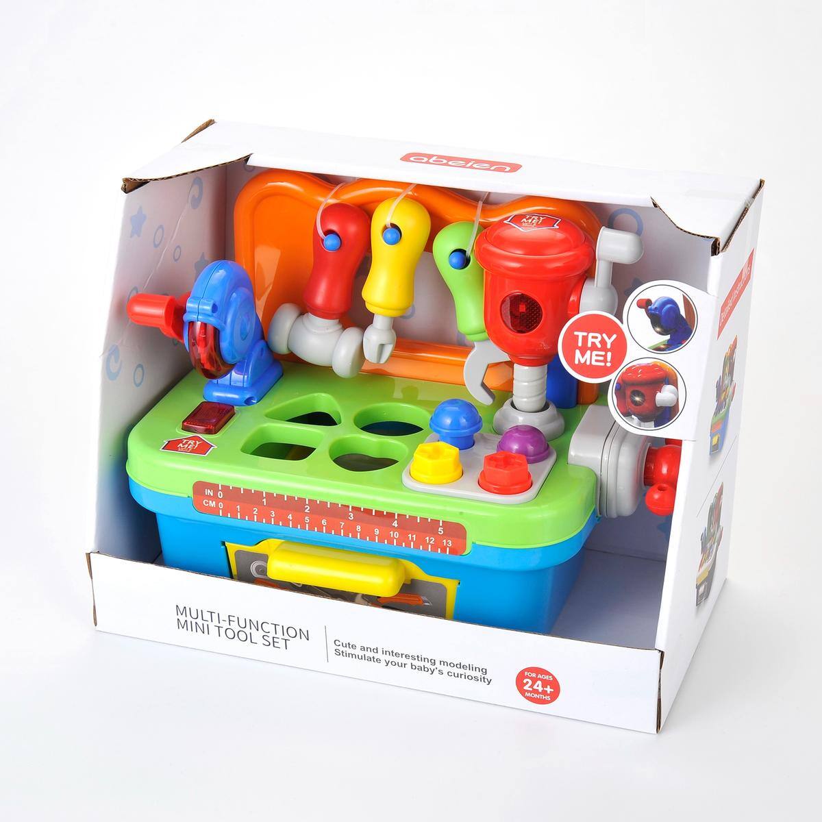obelen

TRY ME!

MULTI-FUNCTION MINI TOOL SET

Cute and interesting modeling stimulate your baby's curiosity

24+ PIECES

FOR AGES 24+ MONTHS