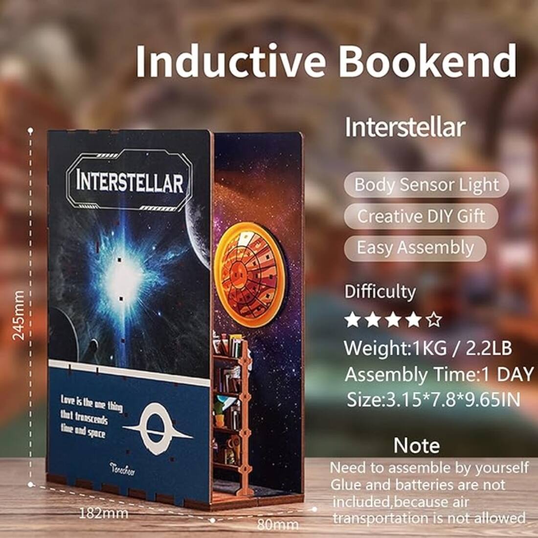 Angle. 3D Puzzle - DIY 3D Book Nook Kit Interstellar 247pcs.