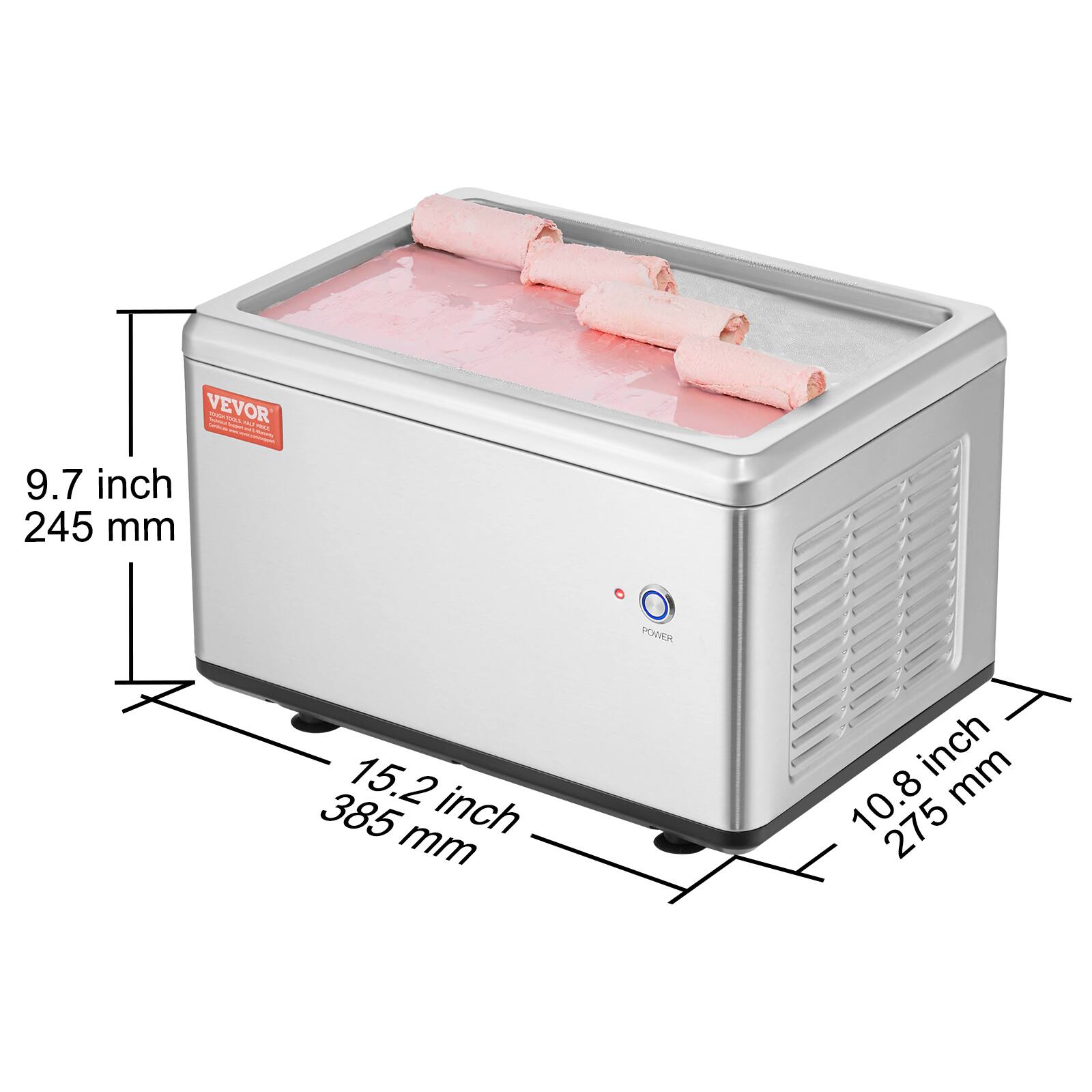 VEVOR

9.7 inch  
245 mm

15.2 inch  
385 mm

10.8 inch  
275 mm