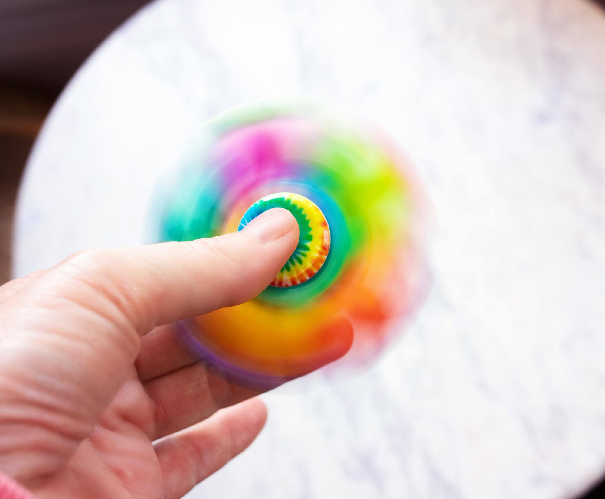 Alt View 2. Toynk - Pop Fidget Toy Spinner 5-Button Rainbow Bubble Popping Game - Rainbow.