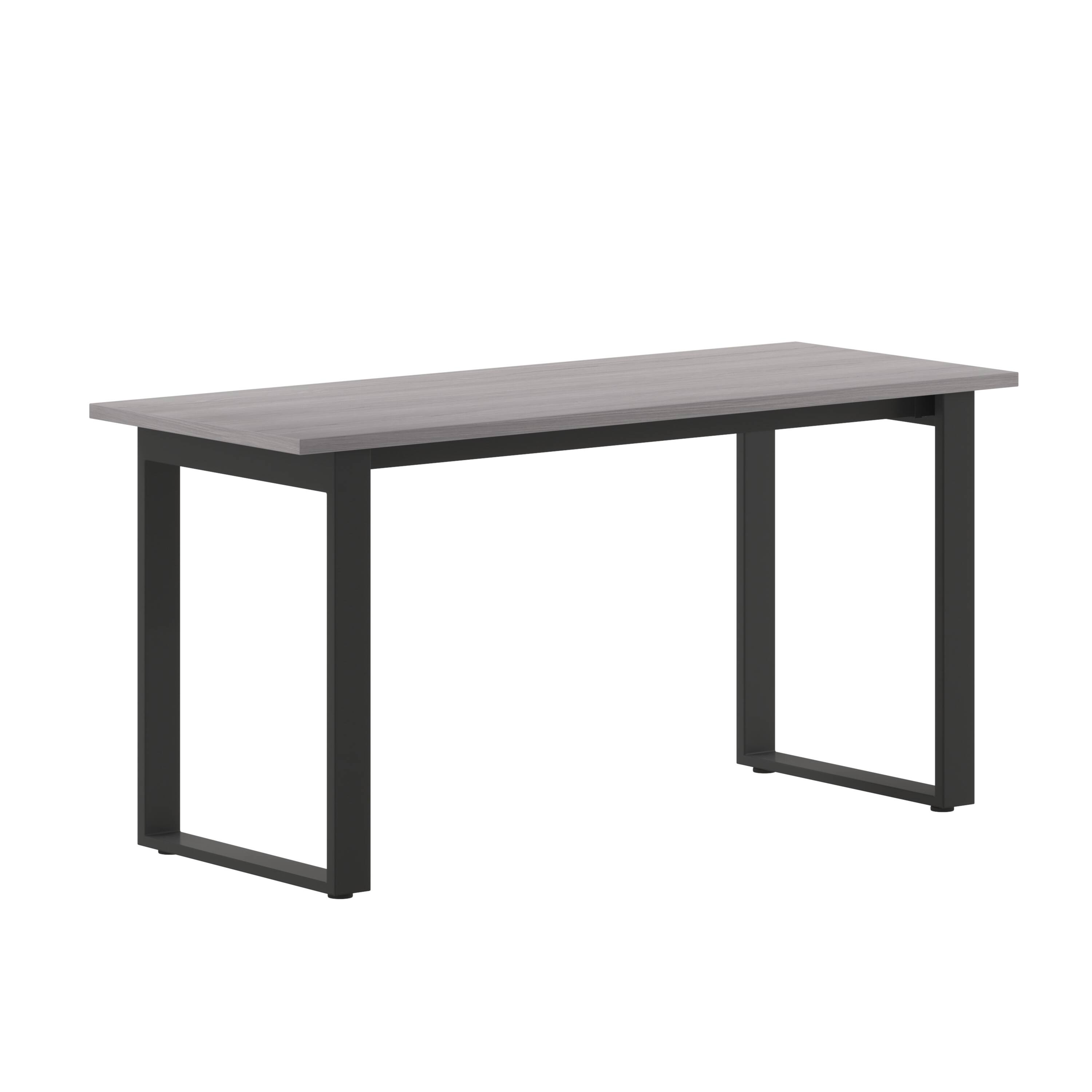 Alt View 1. Emma + Oliver - Remy 60x24 Dining or Gaming Table with Double Sided Laminate Table Top and Heavy Duty U-Frame Steel Base - Gray Oak.