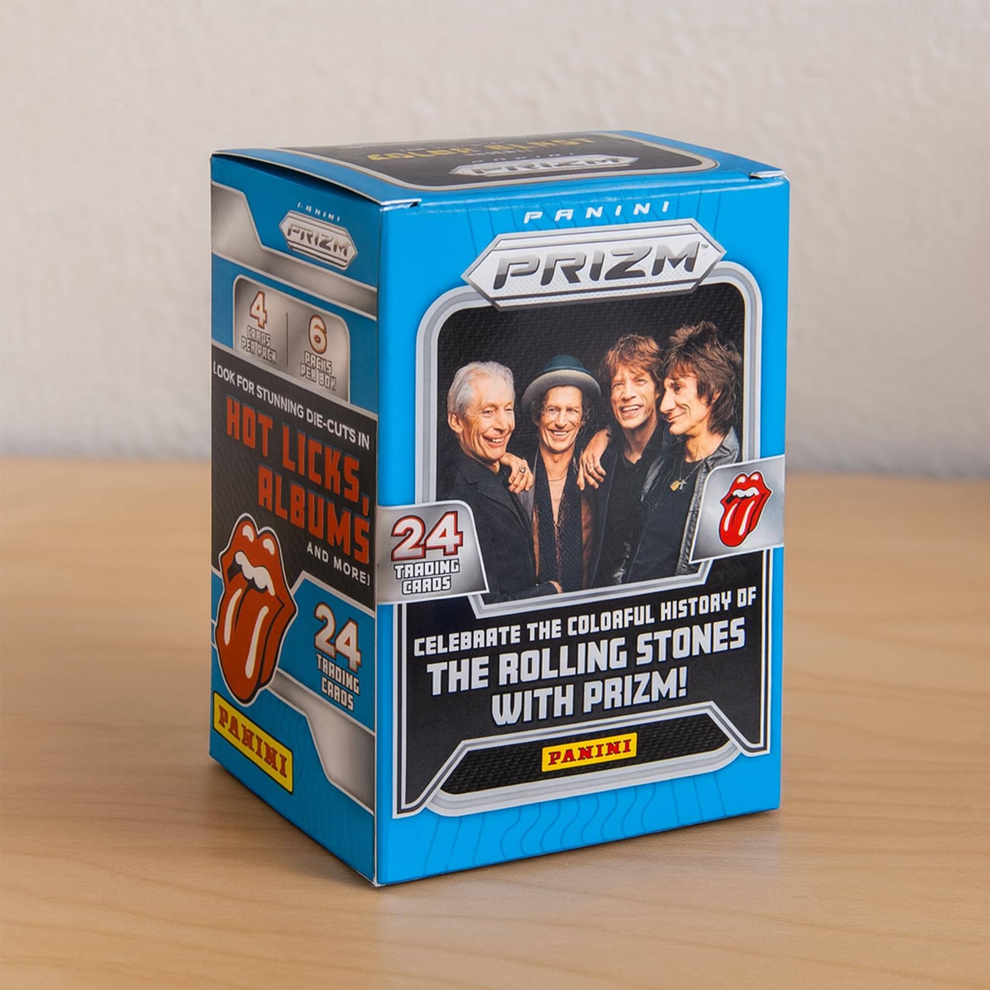 PANINI PRIZM

4 GAME-USED ITEMS
6 AUTOGRAPHED CARDS

LOOK FOR STUNNING DIE-CUTS IN ALBUMS, AND 24 MORE!

24 TRADING CARDS

CELEBRATE THE COLORFUL HISTORY OF THE ROLLING STONES WITH PRIZM!

24 TRADING CARDS

PANINI