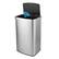 Front. Innovaze - 15.6 Gal./60 Liter Stainless Steel Rectangular Motion Sensor Trash Can for Kitchen - Sliver.