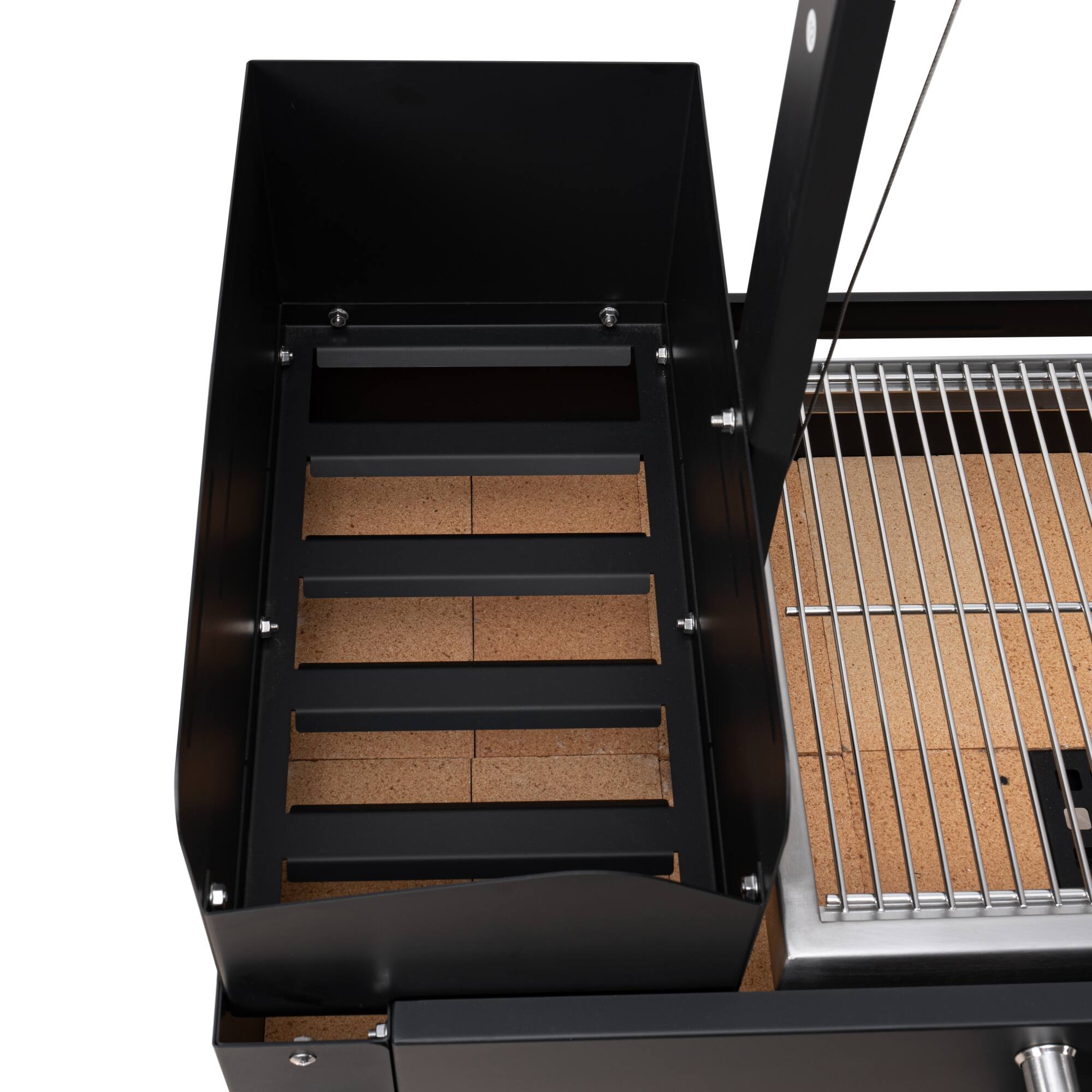 Alt View 7. Koolmore - 54 in. Argentine Charcoal Grill, Adjustable Grate Outdoor BBQ, in Black (KM-OG-A-54) - Black.
