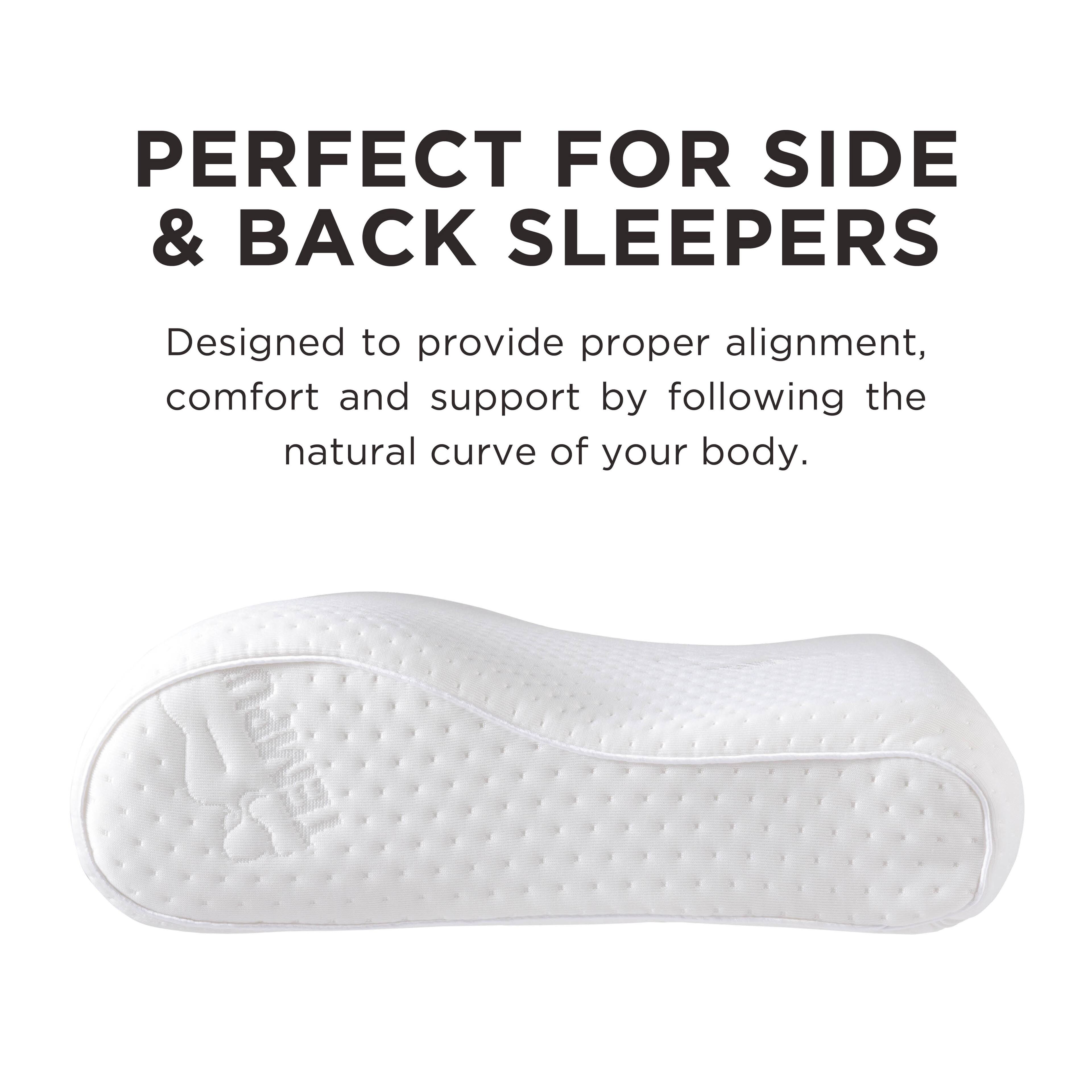 PERFECT FOR SIDE & BACK SLEEPERS

Designed to provide proper alignment, comfort and support by following the natural curve of your body.