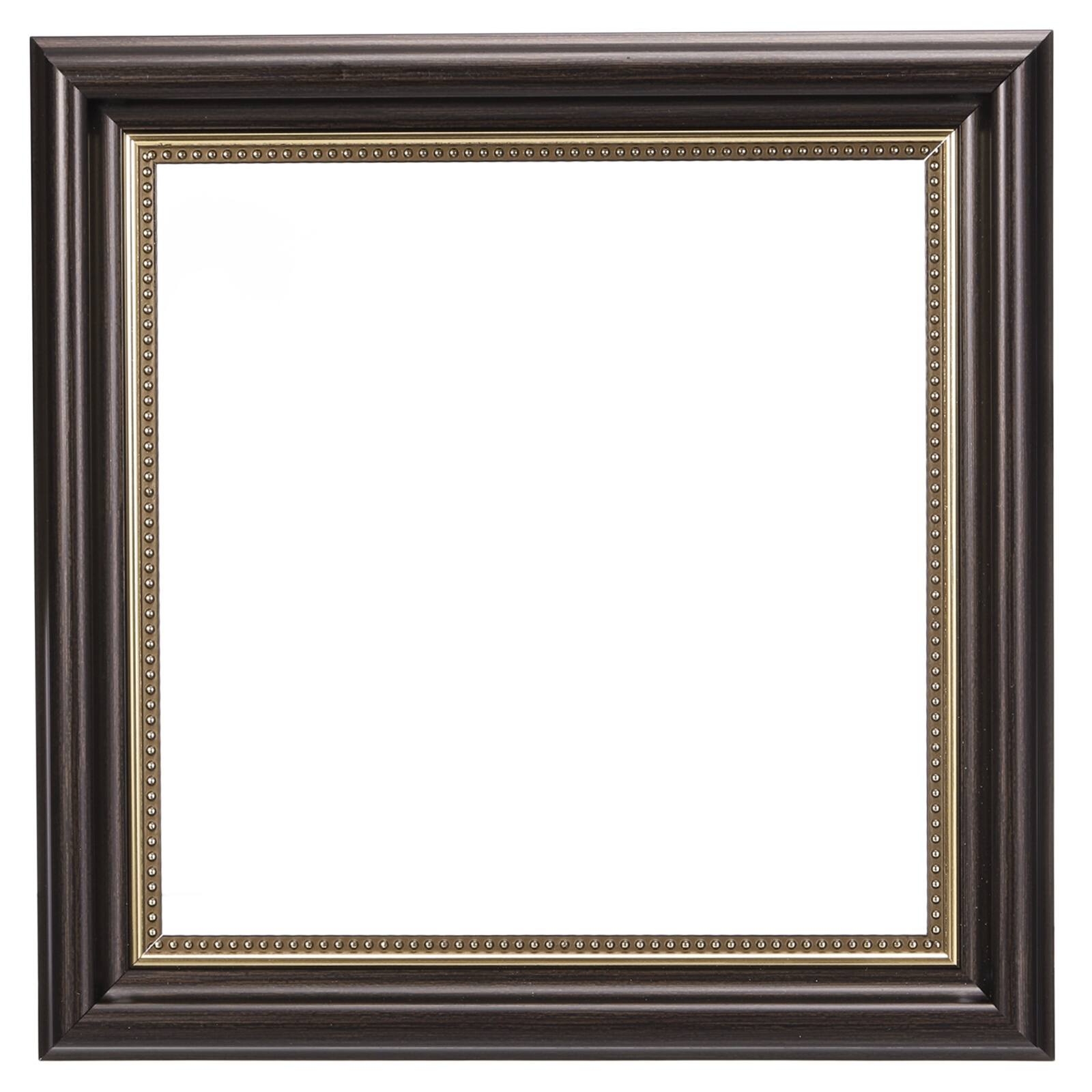 Front. Unique Bargains - 8x8" Resin Floating Frame for Canvas, Vintage Wall Hanging Decor for Home Office Display - Brown/Black/Gold.