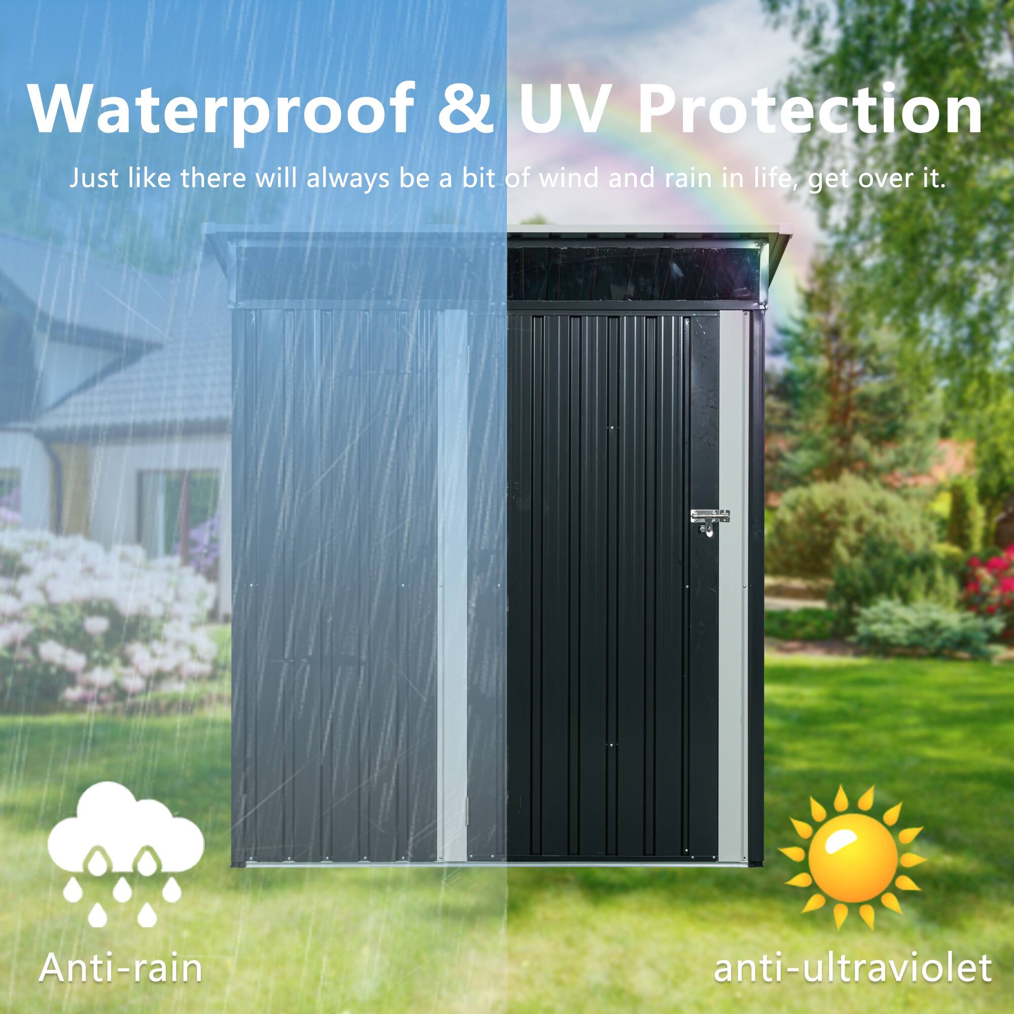 Waterproof & UV Protection

Just like there will always be a bit of wind and rain in life, get over it.

Anti-rain

anti-ultraviolet