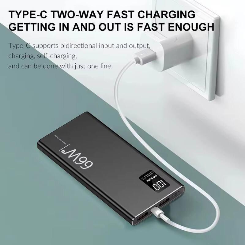 TYPE-C TWO-WAY FAST CHARGING  
GETTING IN AND OUT IS FAST ENOUGH

Type-C supports bidirectional input and output, charging, self-charging, and can be done with just one line.