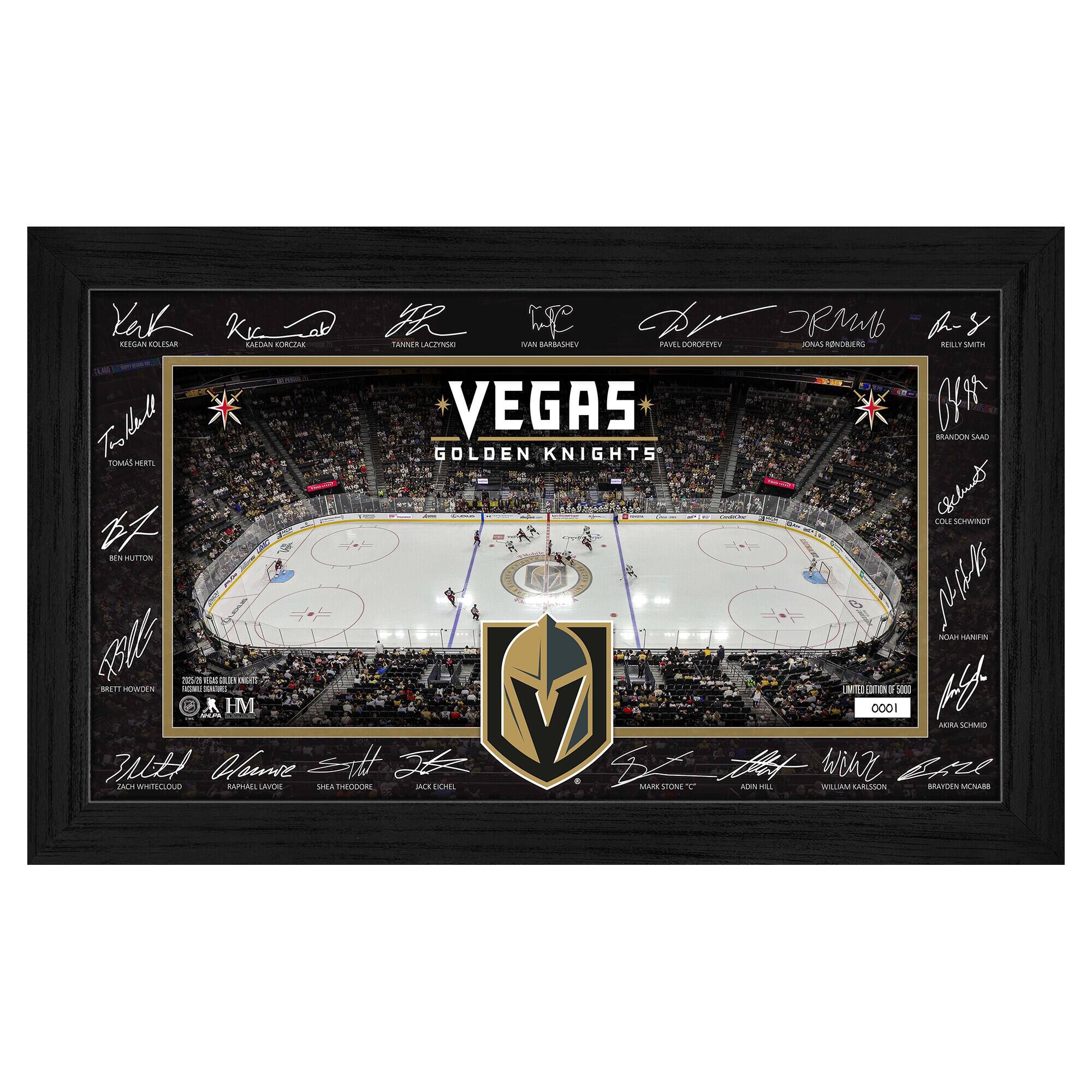 Highland Mint - Vegas Golden Knights Limited Edition 2025 Facsimile Signature Rink Framed Photograph - Multicolor price history on PriceWatchPro