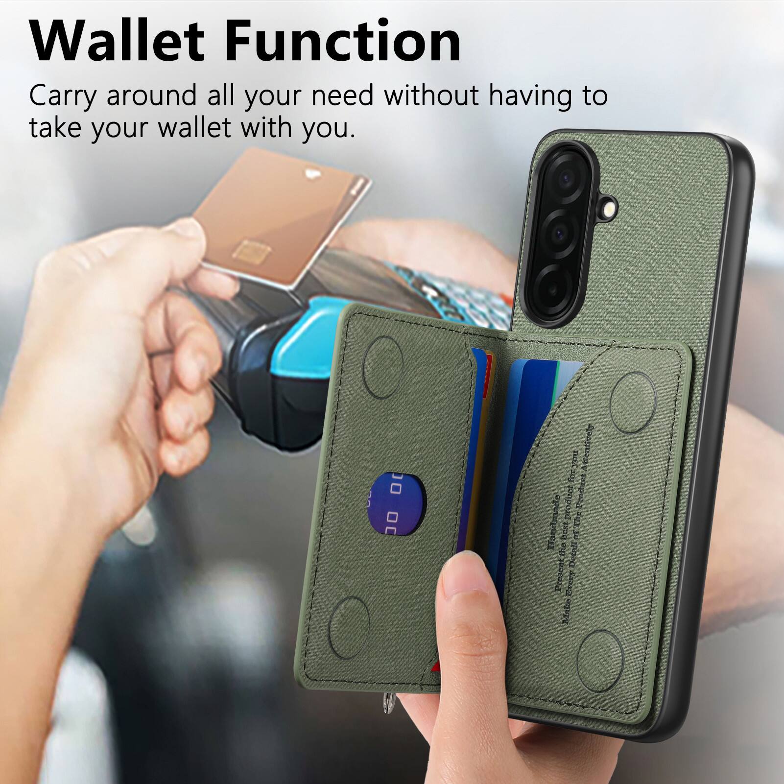 Wallet Function  
Carry around all your need without having to take your wallet with you.