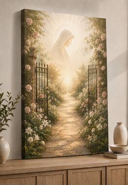FC Design Large Blessed Virgin Garden Gate Wall Art Canvas Print 24x36 ...