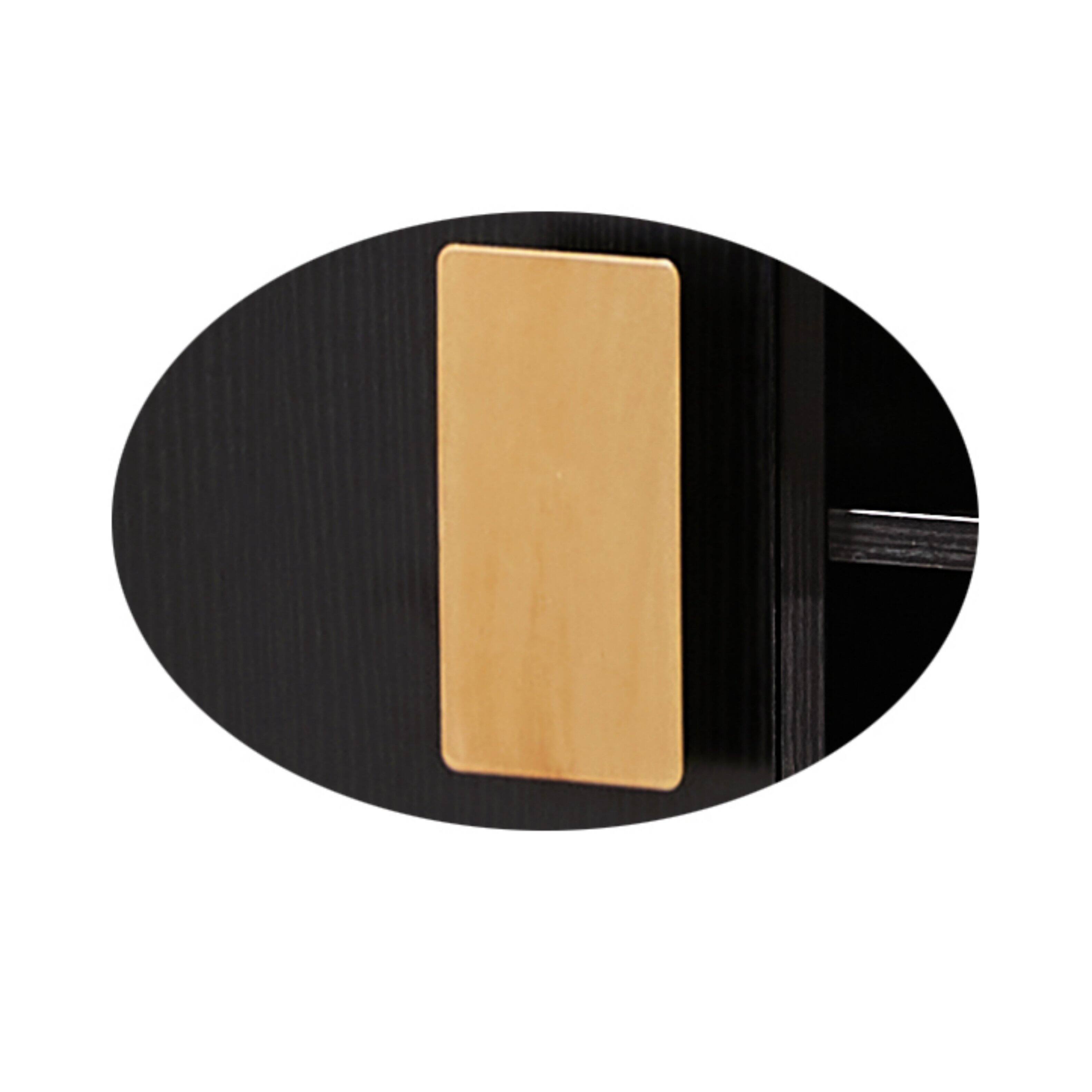 Alt View 2. Kings Brand Furniture - Kings Brand Furniture - Grant Buffet Bar Liquor Cabinet with Wine Rack Storage and Glass Holder, Black - Black.