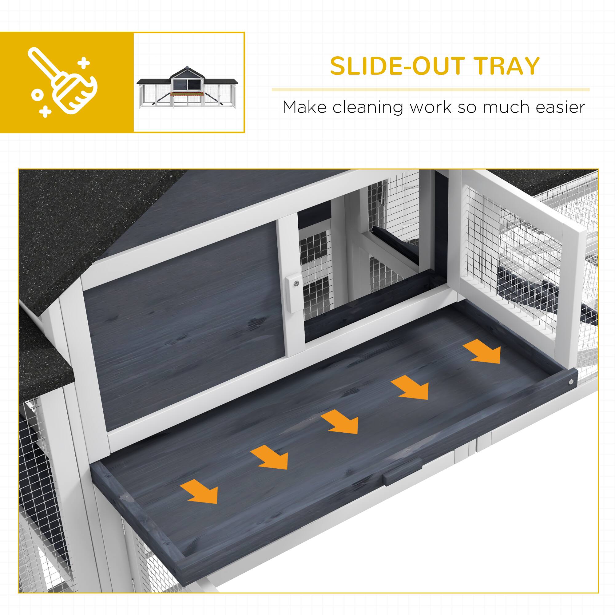 SLIDE-OUT TRAY

Make cleaning work so much easier