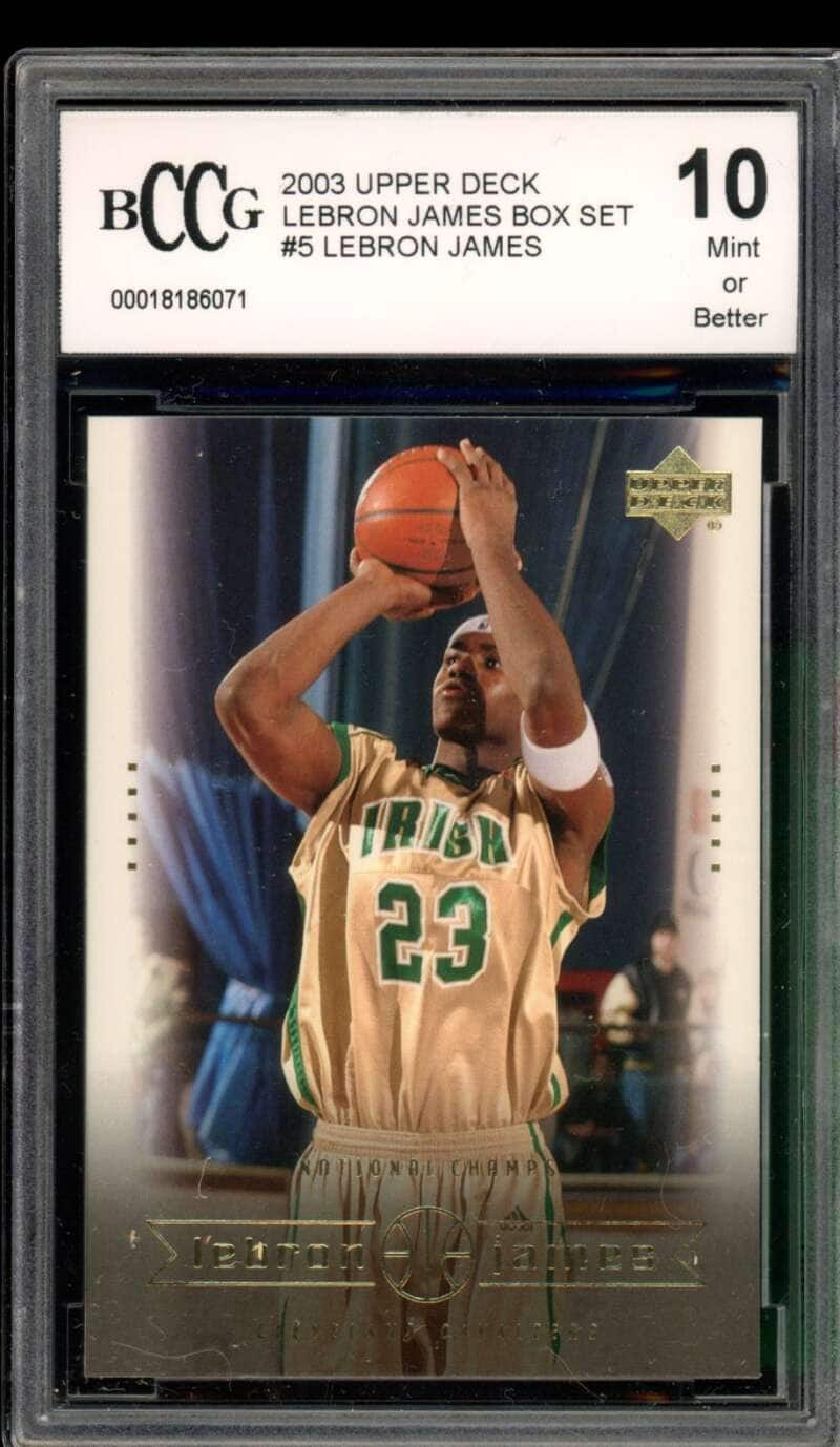Lebron James Rookie Card 2003 Upper Deck Box Set #5 BGS BCCG 10