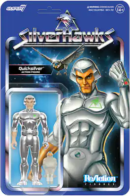 Super7 - Silverhawks - ReAction Figures Wv1 - Quicksilver (Toy Version) - COLLECTIBLES - Multicolor