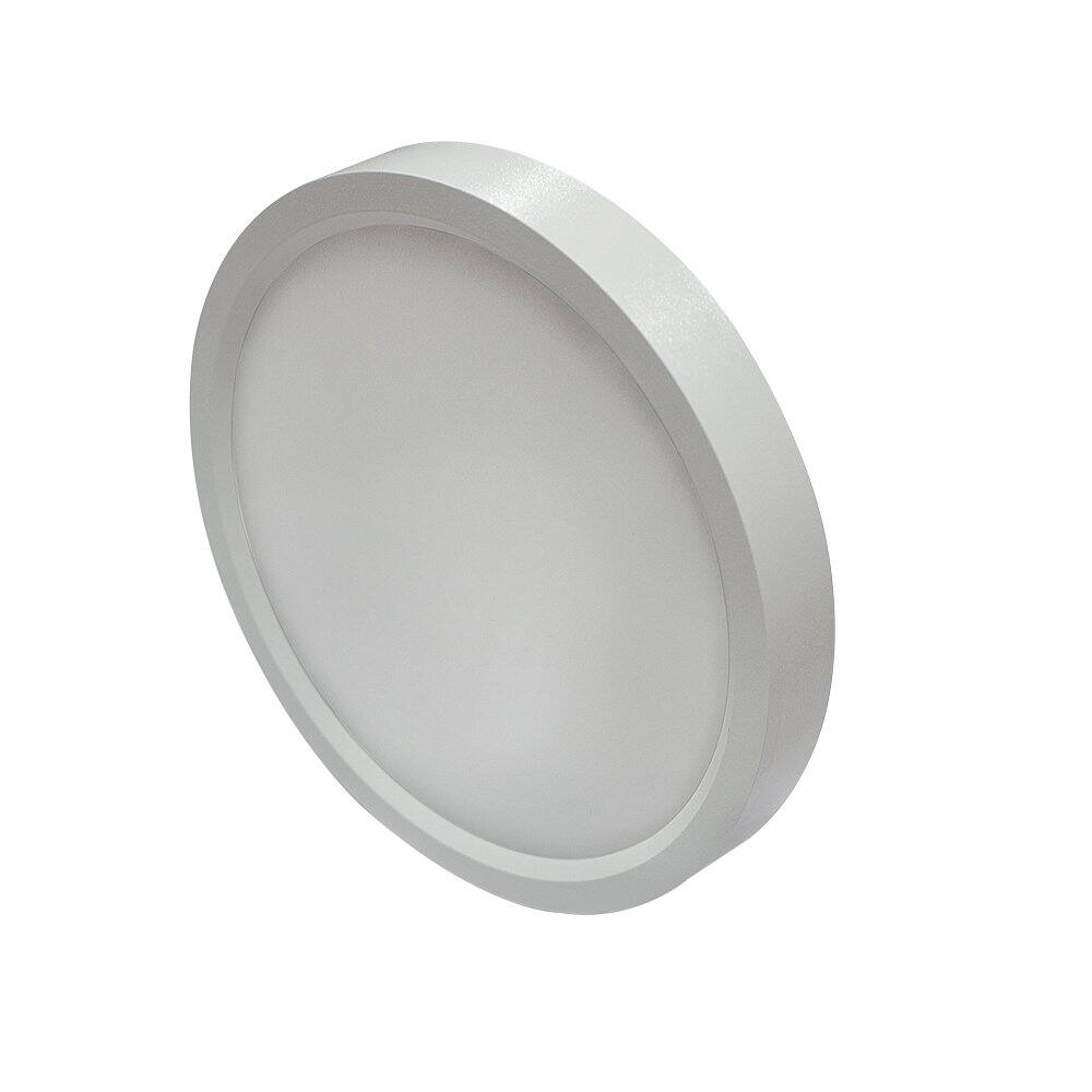 Left. Elitco Lighting - 7"Slim Disk Light Ac 120Vtype Ic Dob Design 900Lm Cri80 3000K 15W - White.
