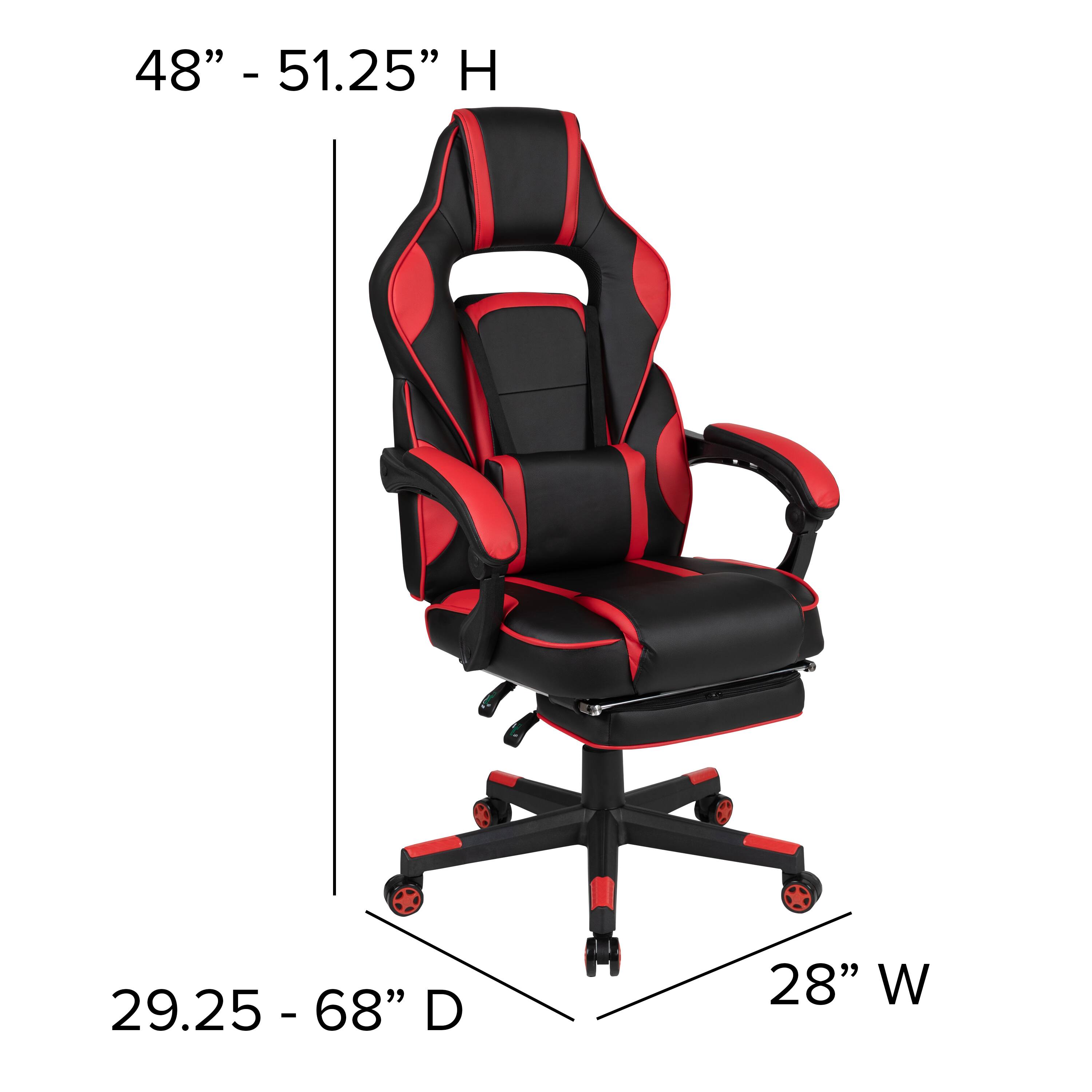 48" - 51.25" H  
29.25 - 68" D  
28" W