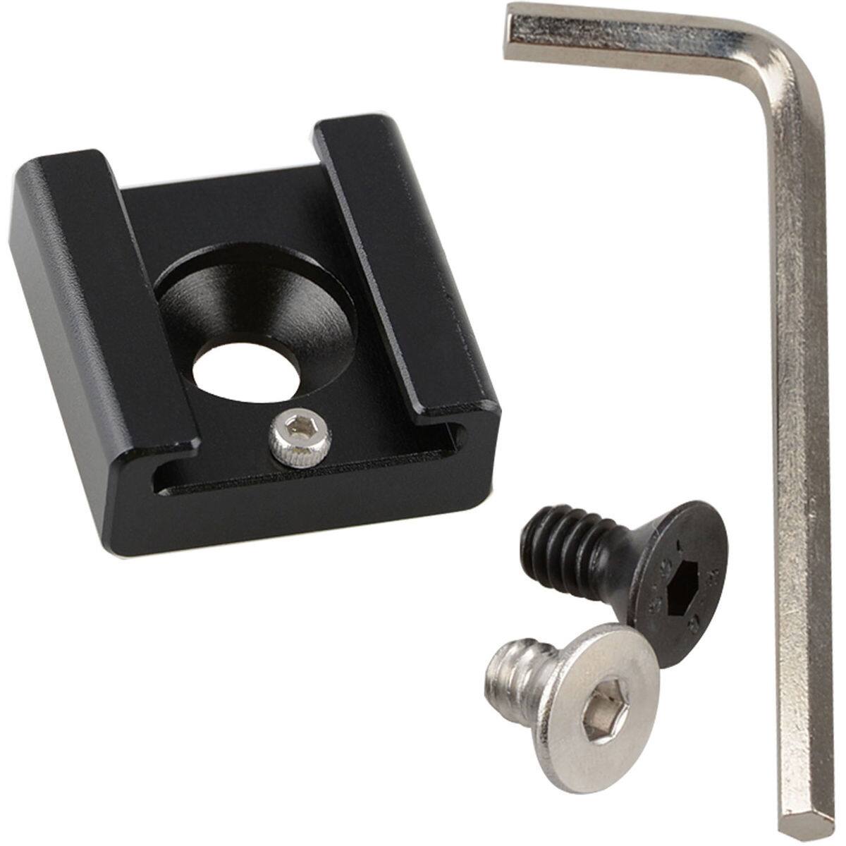 Alt View 2. CAMVATE - CAMVATE 1/4"-20 Mount to Shoe Adapter for Flash Light DSLR Rig, Blackmagic, Cinema Camera, Cage, Black.