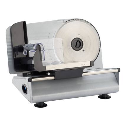 Angle. LEM Product - Meat Slicer with 7.5" Blade - Aluminum.