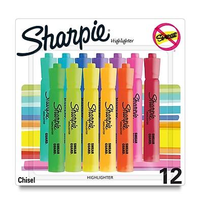 Sharpie - Tank Highlighter, Chisel Tip, Assorted, Dozen (25145)