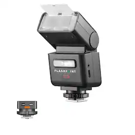Flashpoint - iT32 Compact R2 TTL Mini Camera Flash with Detachable Magnetic X5-S Interchangeable H ot Shoe Module and