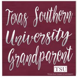 Jardine - Texas Southern Tigers 10'' x 10'' Grandparent Plaque - Maroon