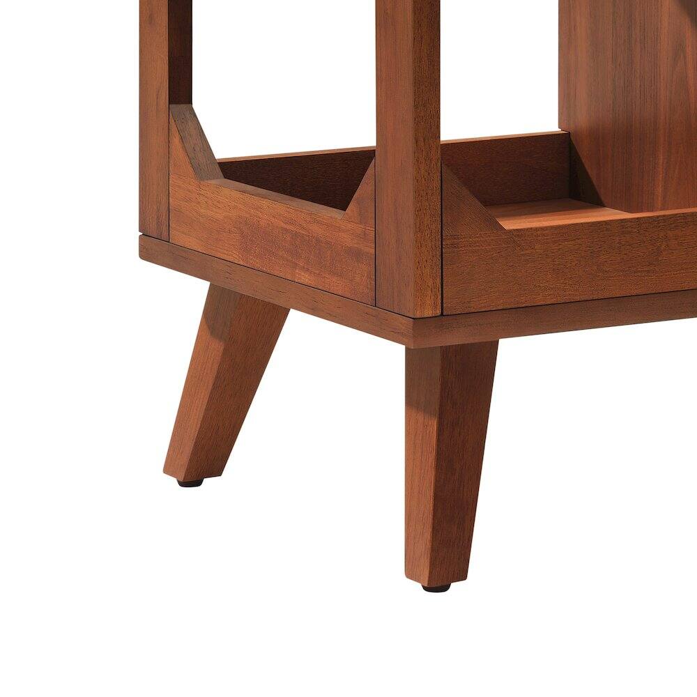 Alt View 7. Crosley Furniture - Asheville Low Record Player Stand With Vinyl Storage - Walnut.