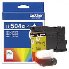 brother at your side LC 504XLY MFC-J1355DW MFC-J1365DW MFC-J1367DW LC504XLY PUSH POUSSEZ PASC LC504XL MESSONE Y HIGH YIELD A HAUT RENDEMENT ALTO RENDIMENTO ALTO RENDIMENTO 1000* brother page yield rendement rendimiento rendimento