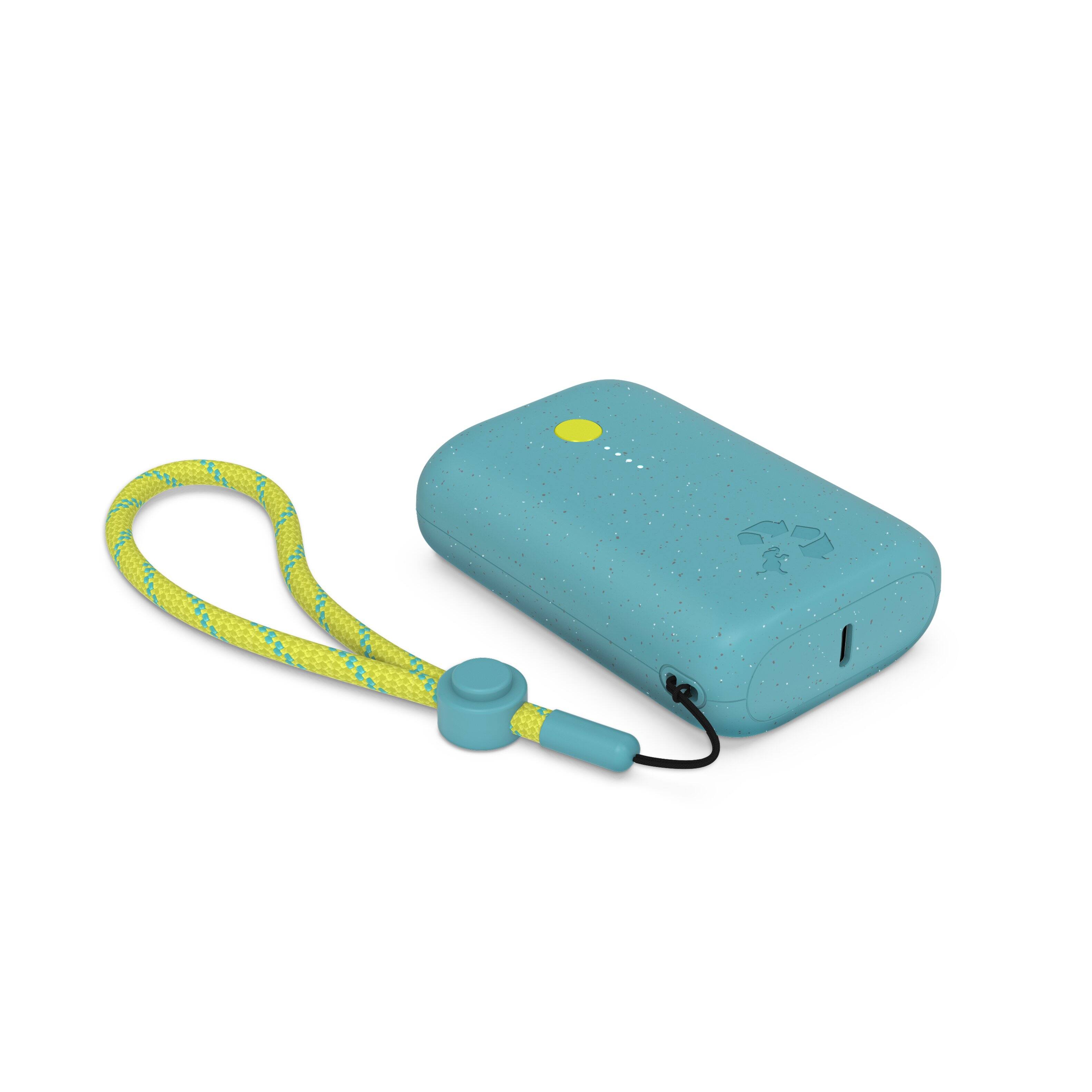 Alt View 11. Nimble - Champ 10K USB-C Portable Charger, 20W PD & QC 4.0 Fast Charging Power Bank, Dual USB-C Ports - Light Blue.
