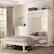 Front. Whisen - Twin Size Murphy Bed with Cabinet, Wood & MDF Foldable Guest Bed, Space-Saving Furniture - White.