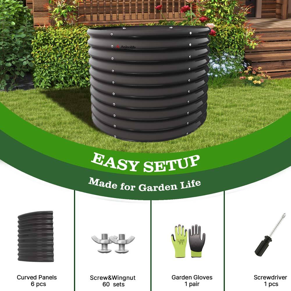 Anicolife EASY SETUP  
Made for Garden Life  

- Curved Panels 6 pcs  
- Screw&Wingnut 60 sets  
- Garden Gloves 1 pair  
- Screwdriver 1 pcs