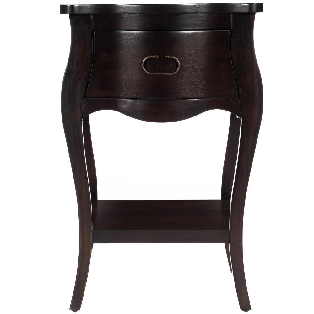 Alt View 3. Butler Specialty - Rochelle 1 Drawer Nightstand - Dark Brown.