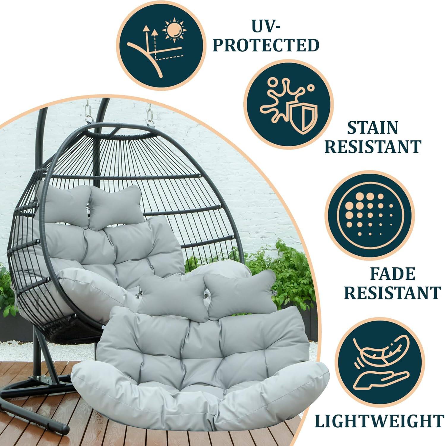 UV-PROTECTED  
STAIN RESISTANT  
FADE RESISTANT  
LIGHTWEIGHT