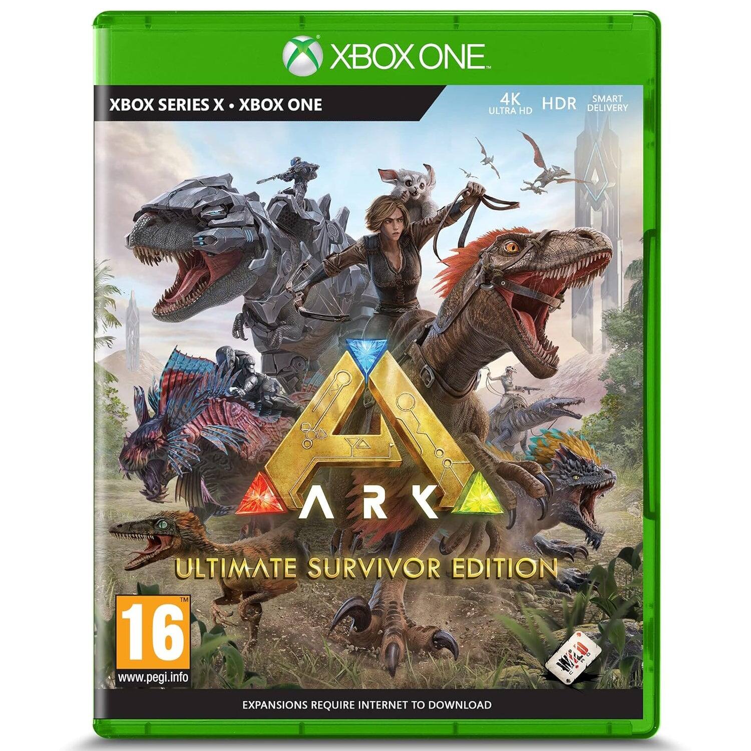 XBOX ONE  
XBOX SERIES X • XBOX ONE  
4K ULTRA HD HDR SMART DELIVERY  

ARK: ULTIMATE SURVIVOR EDITION  

16  
www.pegi.info  

EXPANSIONS REQUIRE INTERNET TO DOWNLOAD - M (Mature 17+)